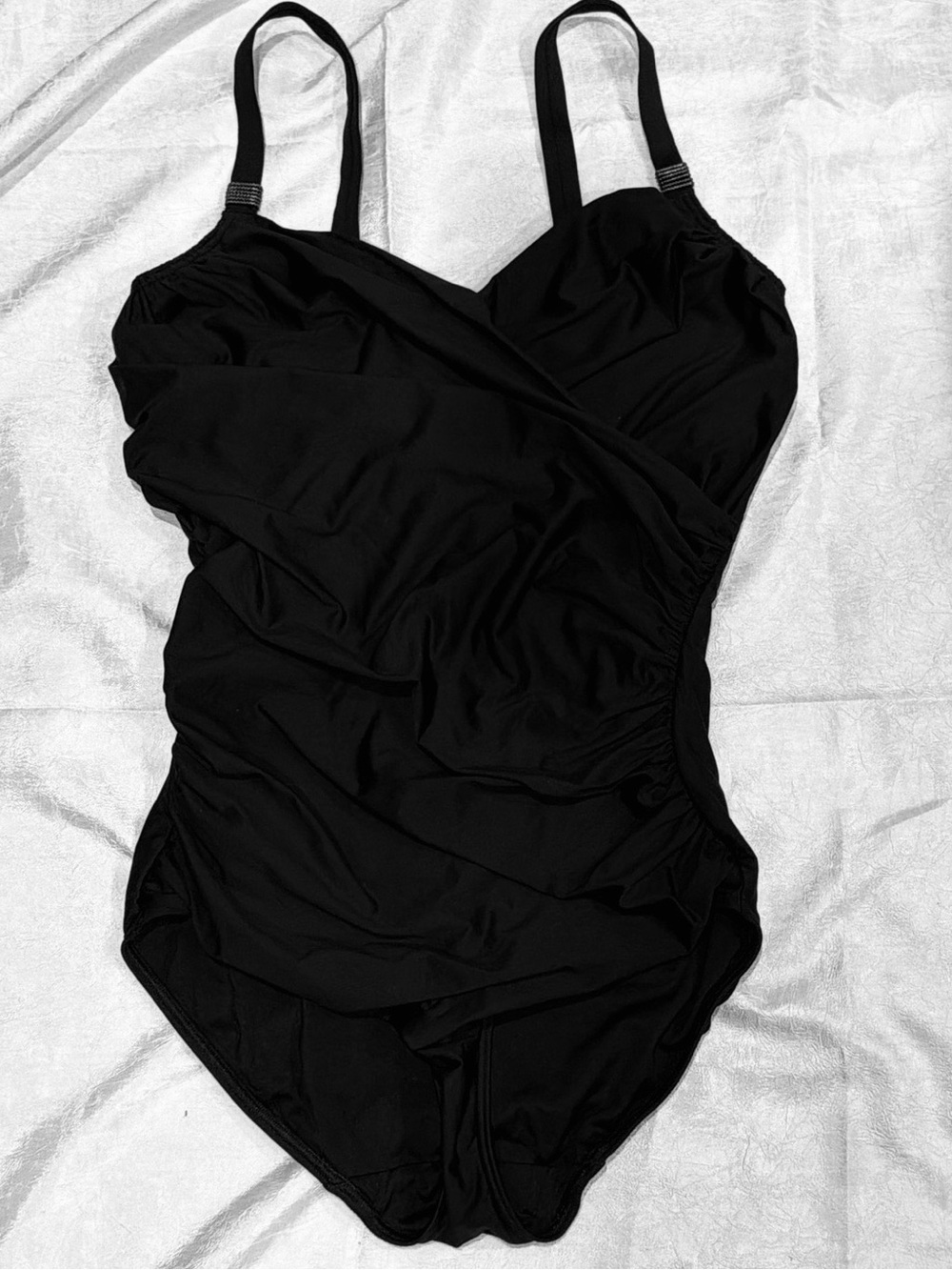 PrimaDonna Swim Ruched One Piece Swimsuit Black 34H Tummy Control Underwire - Picture 2 of 7